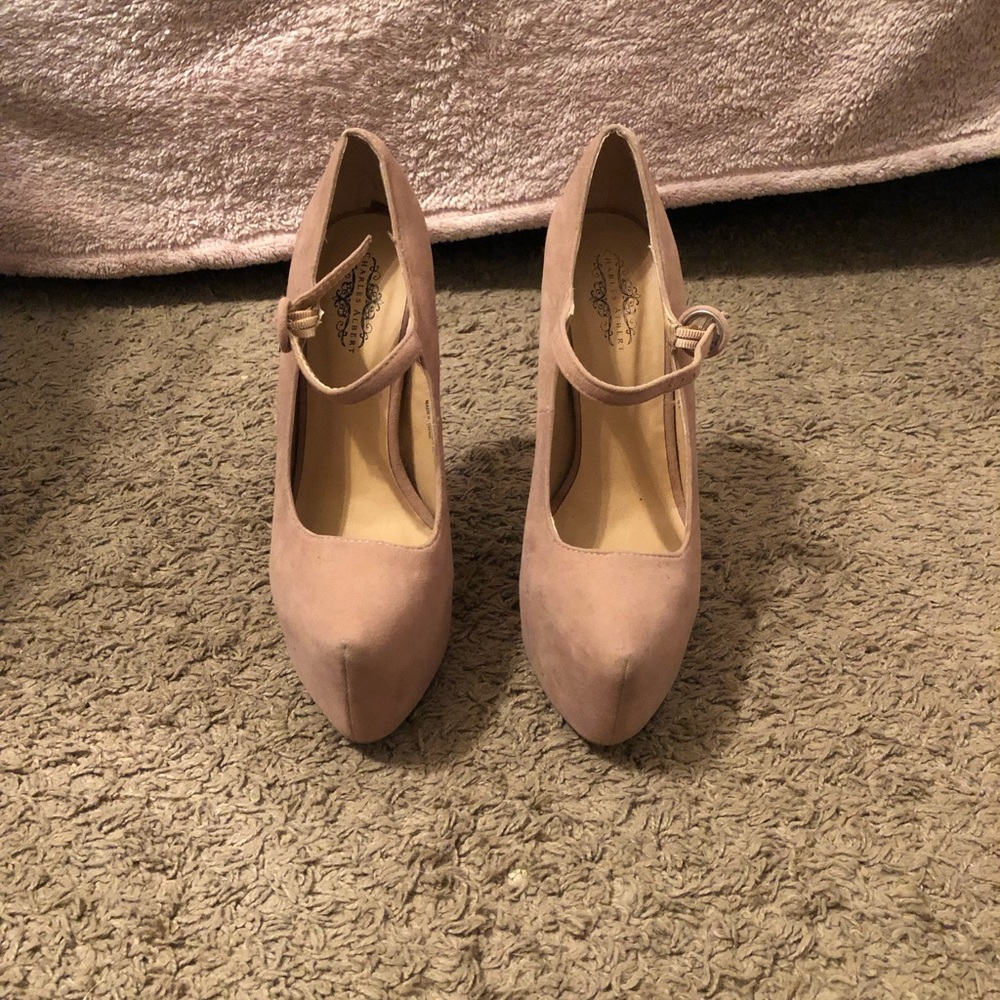 Blush Platform Mary Janes Heels
